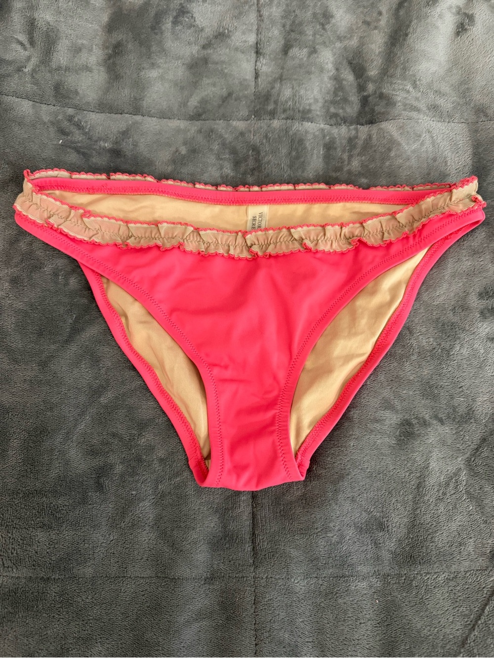 Victoria’s Secret Bikini Bottoms with Tan Ruffle Trim